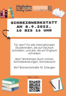 Zum Artikel "Am 8. September 2022 erwartet Sie die Schreibwerkstatt – in diesem Jahr in der Bismarckstraße 10 und online per Zoom"